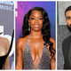 Doja Cat, left; Ari Lennox, Drake.